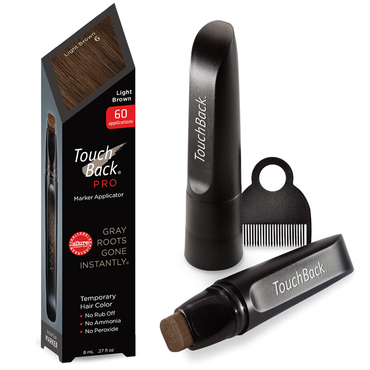 TouchBack Pro gray root marker cap for precise, mess-free coverage