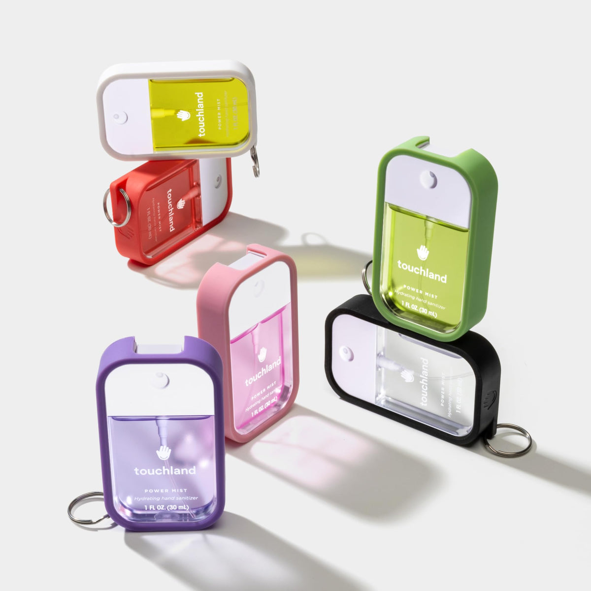 Display of 1 oz sanitizer tucked inside a protective silicone sleeve.