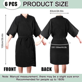 Toulite client gown showing 40-inch length for versatile client coverage.
