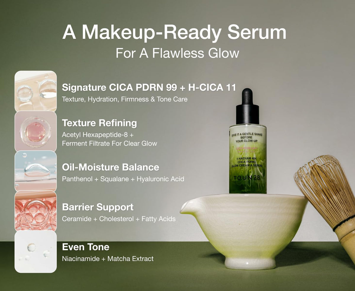TOUN28 Haenam404 cica-pdrn serum-cream dual care nourishes skin.