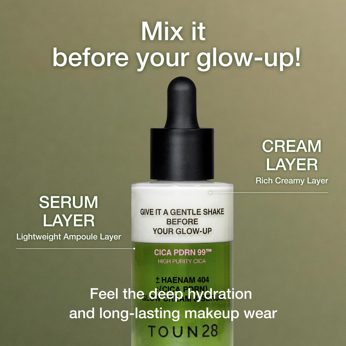 TOUN28 Haenam404 lightweight texture that absorbs quickly for layering with skincare.