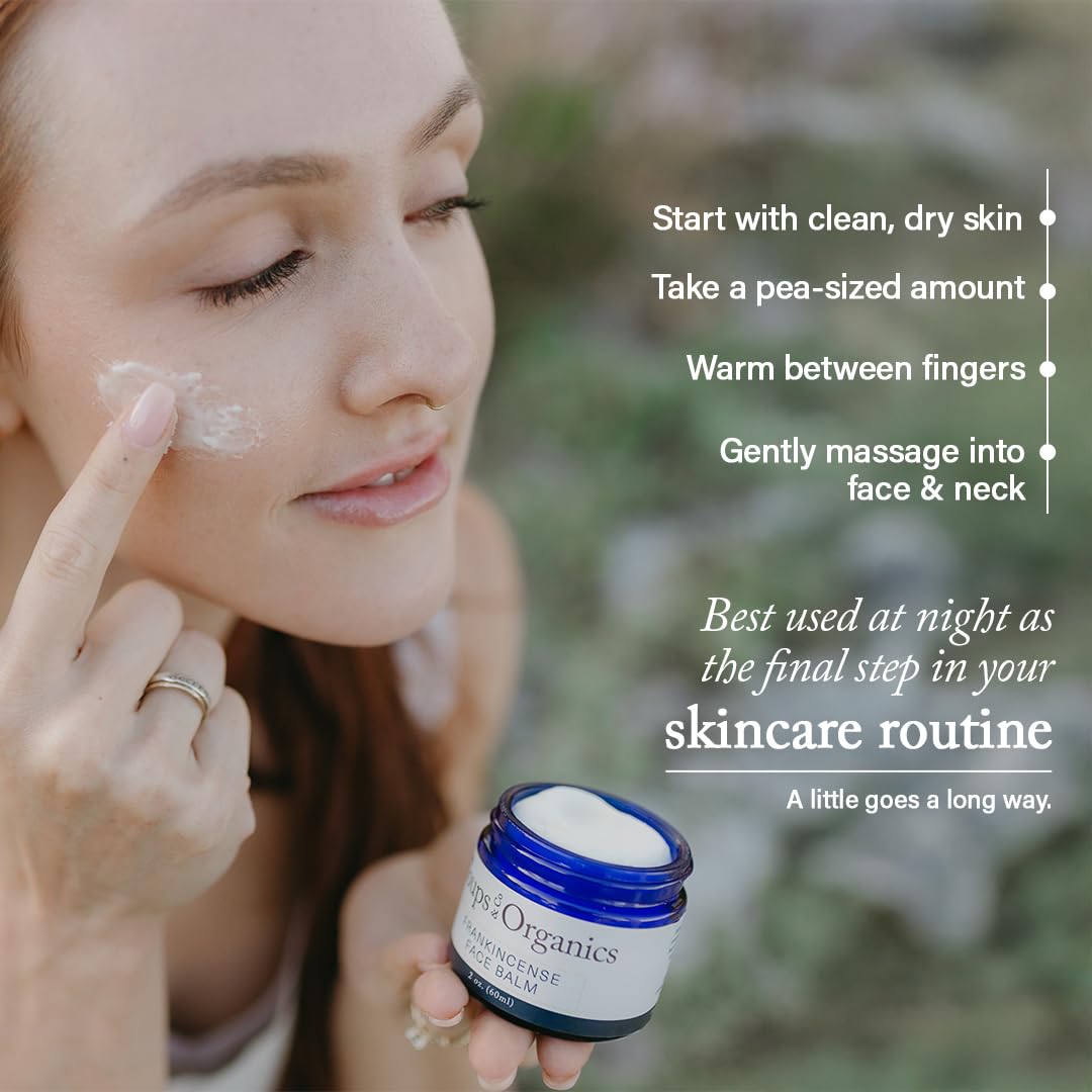 Creamy balm texture on skin demonstrates fast absorption.