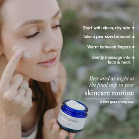Creamy balm texture on skin demonstrates fast absorption.