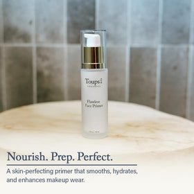 Toups & Co Flawless Face Primer hydrates skin, leaving a fresh, comfortable base.
