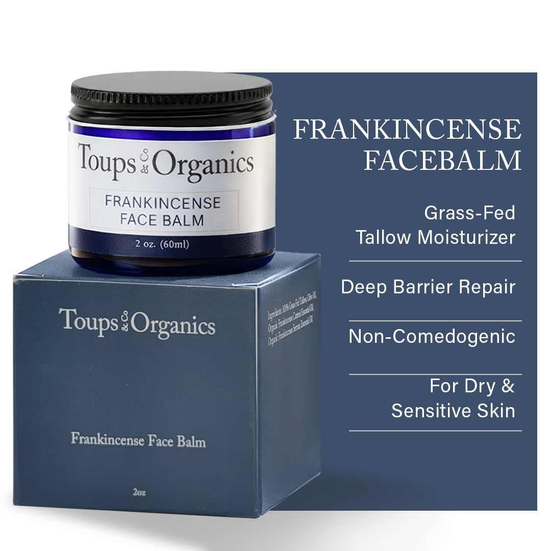Toups & Co Frankincense Face Balm jar for deep hydration.