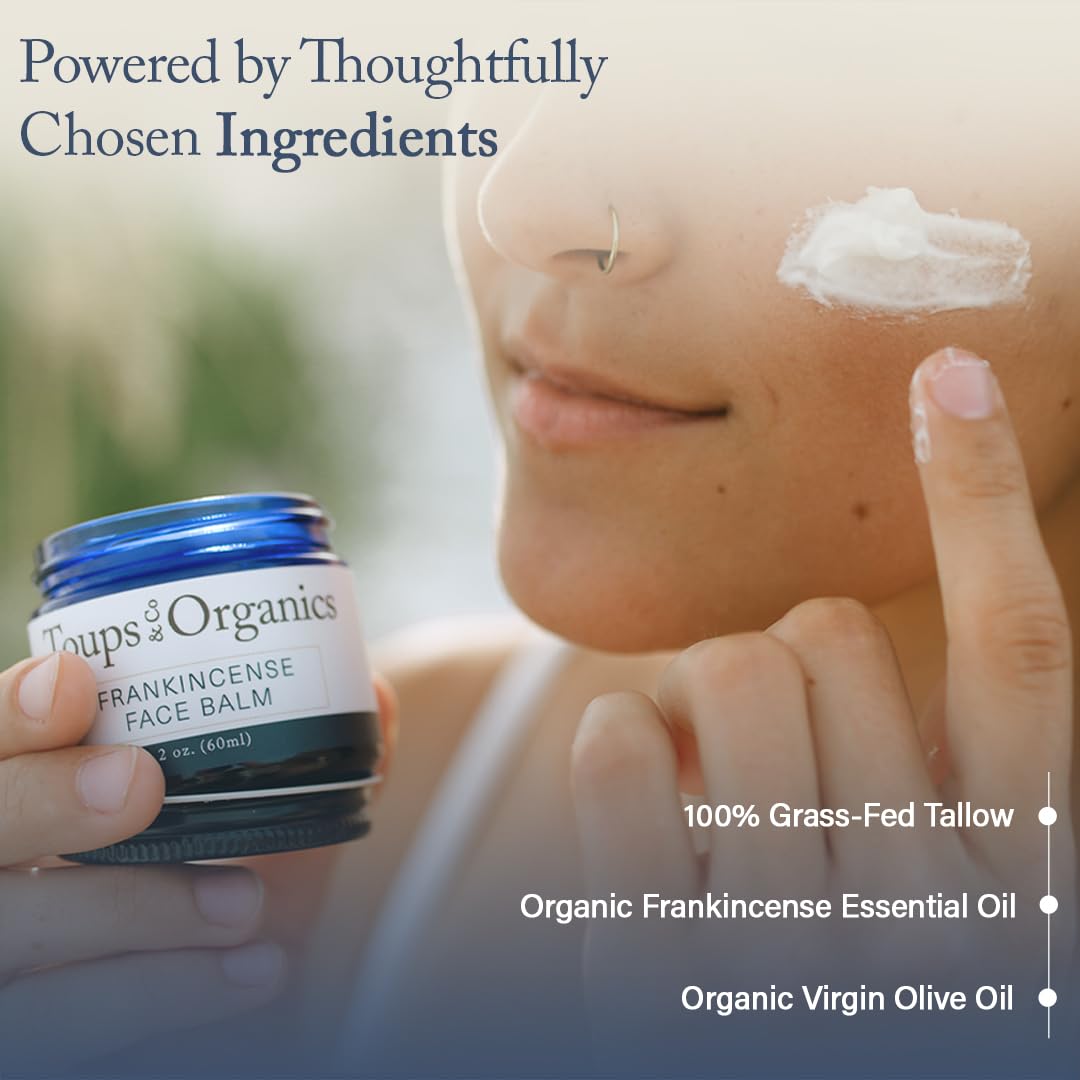 Grass-fed tallow and olive oil blend highlighted for nourishment.