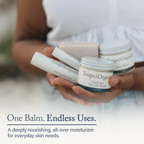 Toups & Co organic olive oil infusion—gentle care for sensitive skin.