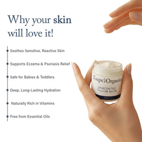 Toups and Co unscented tallow balm texture melts smoothly for quick moisture.