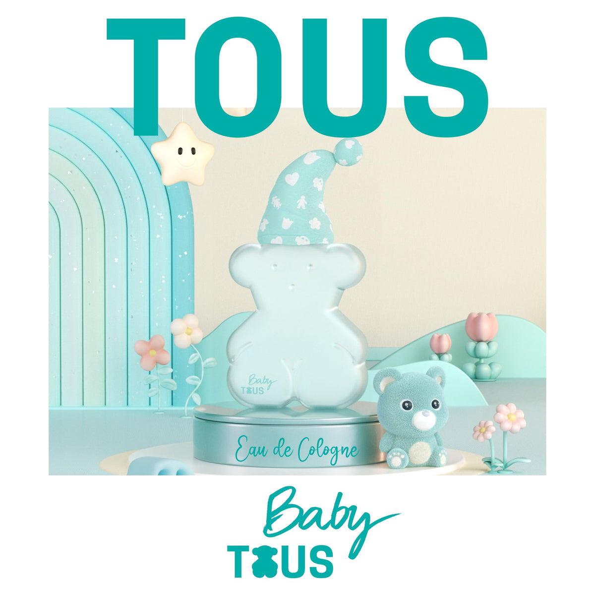 TOUS Baby Cologne 3.4oz bottle close-up highlighting daily-use size