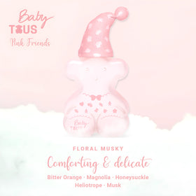 TOUS Baby Cologne packaging image highlights the glass bottle and safe daily use