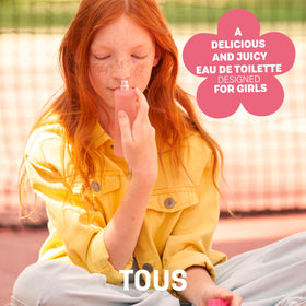 TOUS Kids Girl Eau de Toilette cap closeup, a soft, wearable scent for school and play.