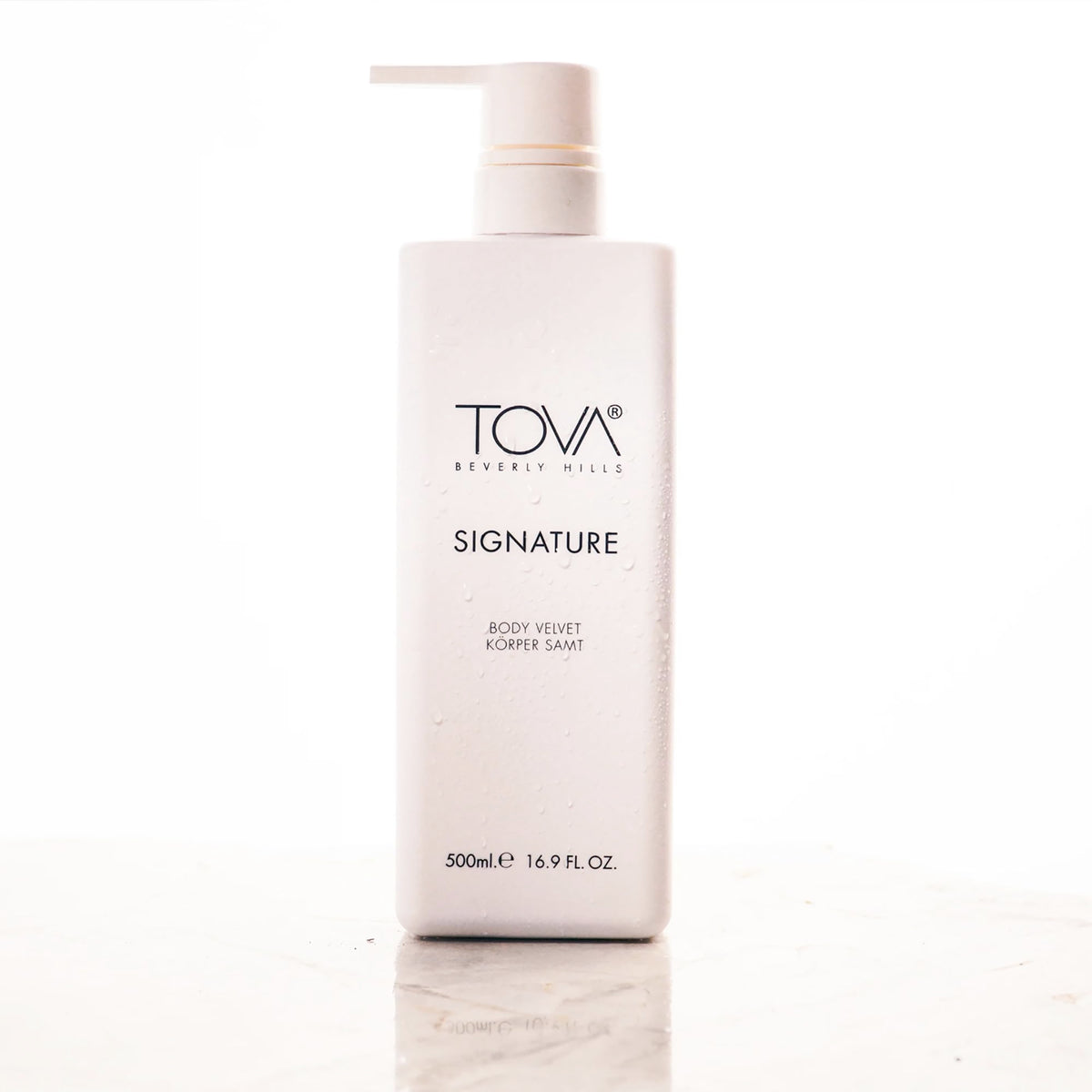 Applying Tova Velvet Lotion on skin shows quick absorption