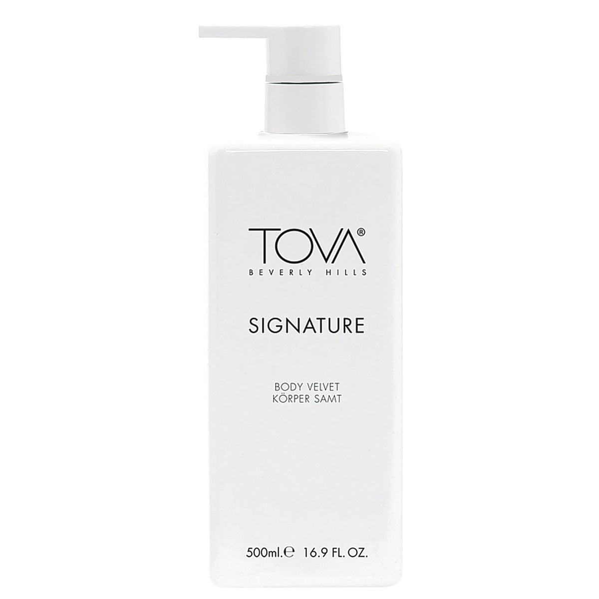 Tova Signature Body Velvet Lotion pump bottle for everyday hydration