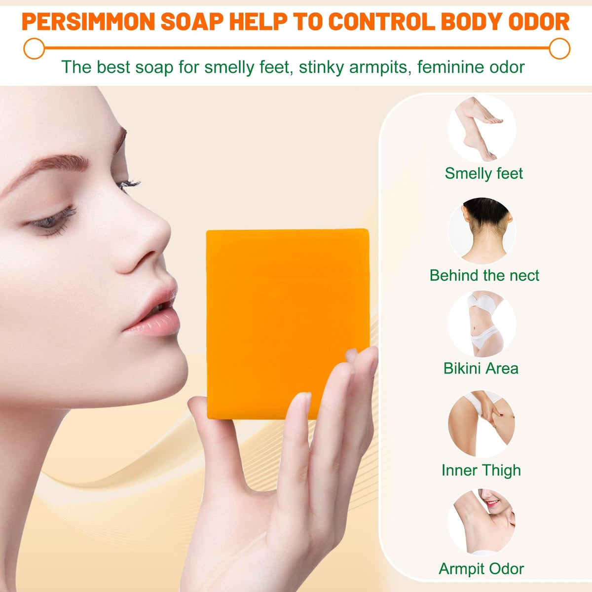 Wrapped Tovaginsh Persimmon soap bars in box for fresh use and easy sharing