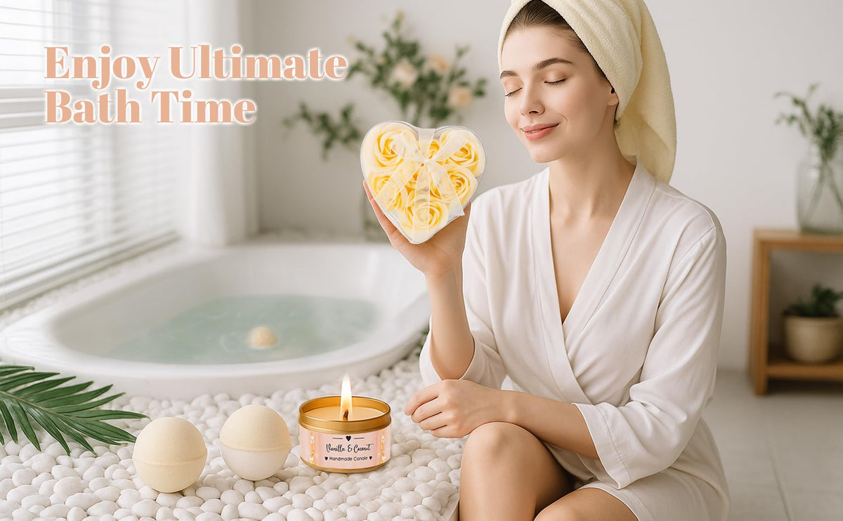 Tova's Creations vanilla coconut candle creates a calming atmosphere