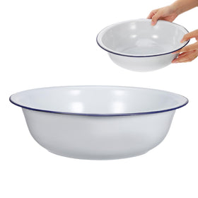 TOVINANNA enamel basin compact 30cm for quick face wash and small tasks