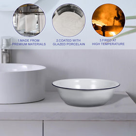 TOVINANNA enamel basin versatile as kitchen bowl or wash basin
