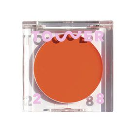 Tower 28 BeachPlease cream blush lip tint swatch on finger for cheeks and lips