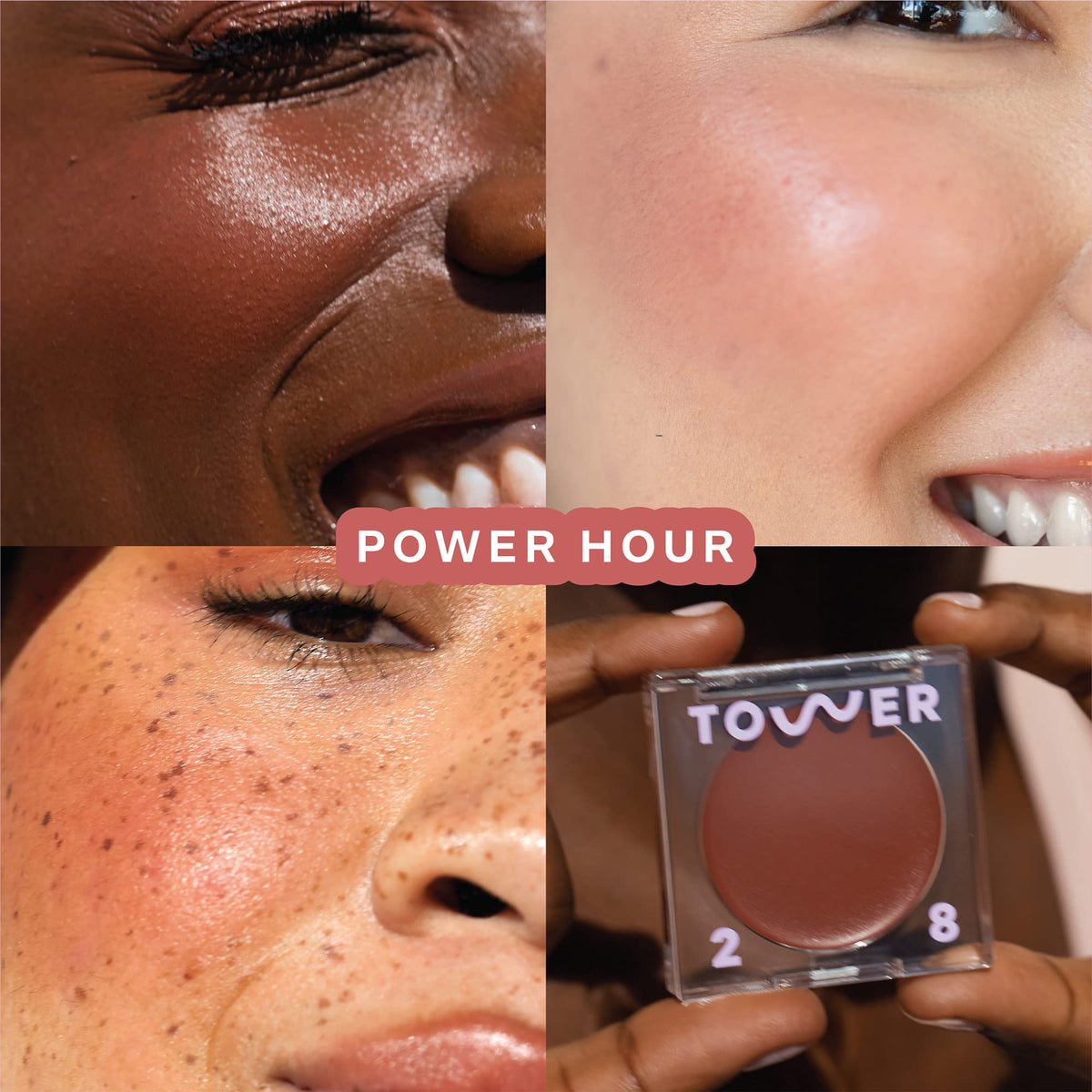 Tower 28 BeachPlease terracotta lip tint on lips for natural color