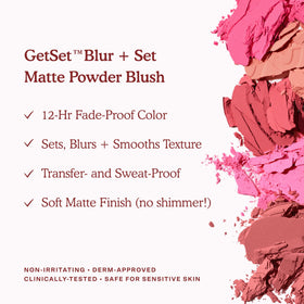 Matte finish of Tower 28 GetSet Blush Long Beach Iced Tea with blurred texture