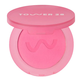 Tower 28 GetSet Malibu Cooler compact displaying a soft pink flush for all‑day wear