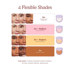 Tower 28 GetSet powder applied with puff for seamless coverage