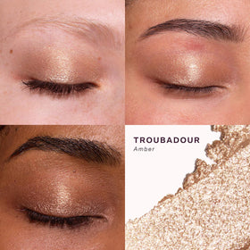 Close-up of Tower 28 GoGo Troubadour showing crystal sparkle and shimmer
