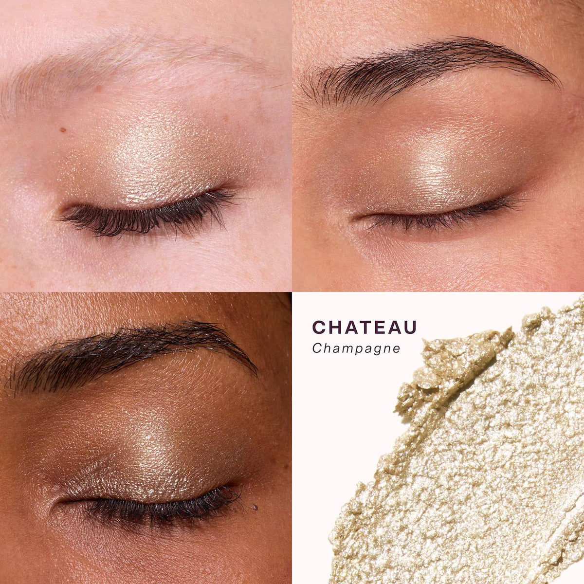 Tower 28 GoGo Chateau swatch shows high-shimmer finish.