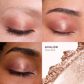 Tower 28 GoGo Avalon swatch on skin demonstrating fast-drying, fallout-free finish.