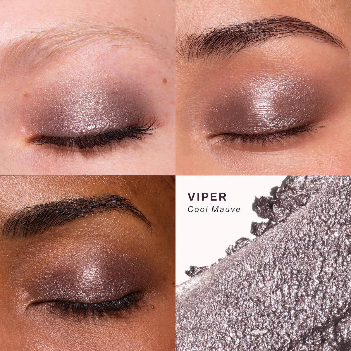 Tower 28 GoGo Cooling Shimmer Eyeshadow Stick applied on lid for precise, bright shimmer