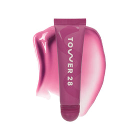 Tower 28 LipSoftie lip balm swatch in Confetti Cake tint