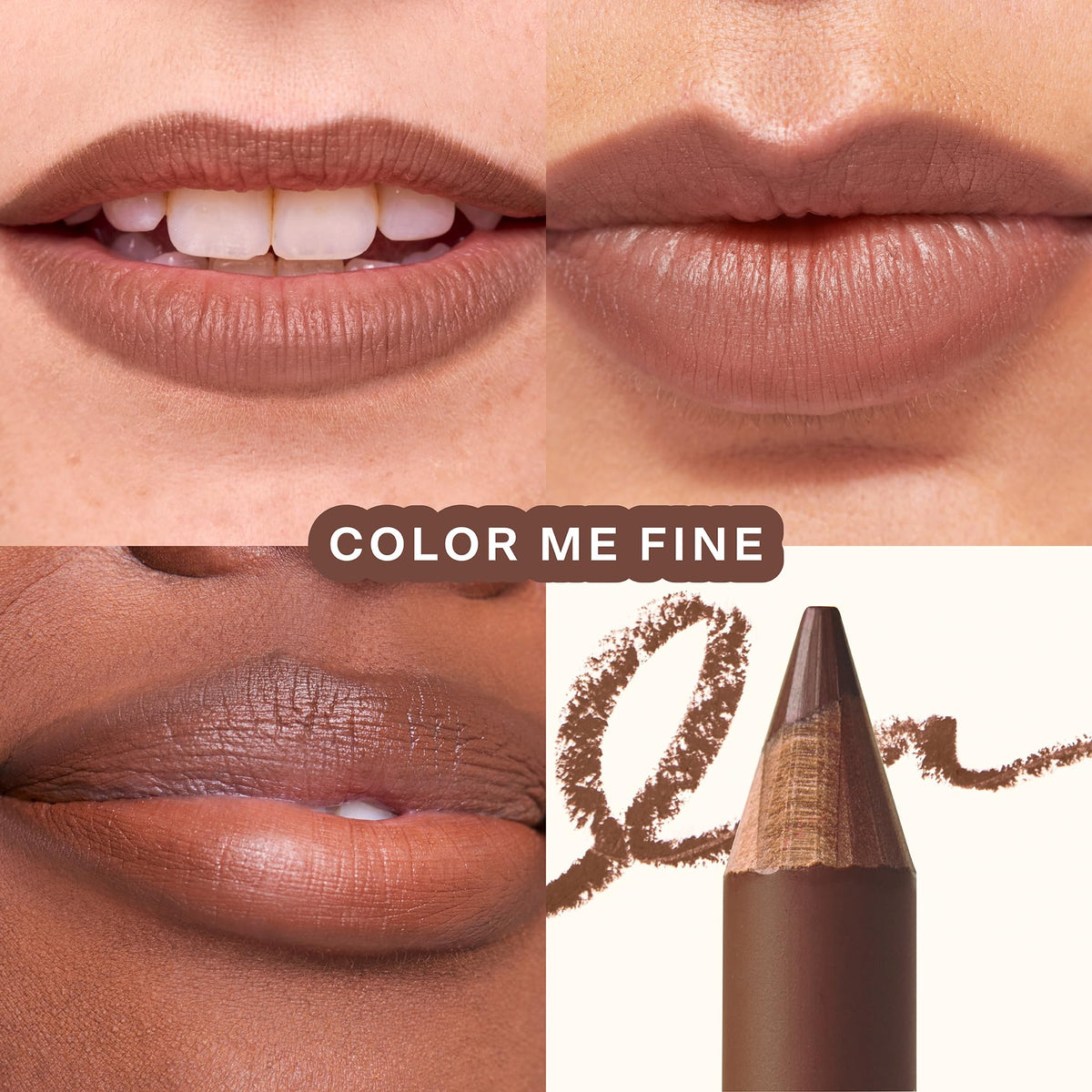 Tower 28 OneLiner lip line application demonstrates precise control and matte finish.