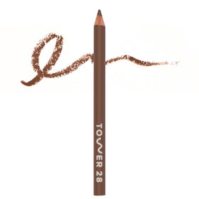 Tower 28 OneLiner multi-use pencil swatch showing creamy texture for lips and eyes.