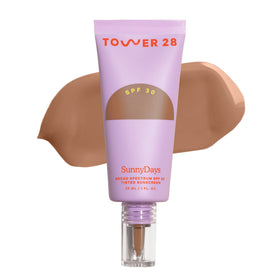 Tower 28 SunnyDays SPF 30 tinted moisturizer provides lightweight, buildable coverage.