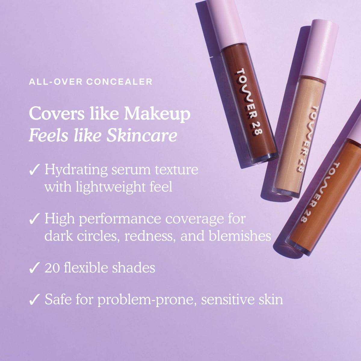 Tower 28 Swipe Serum Concealer hydration boost for a dewy finish