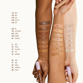 Tower 28 Swipe Serum Concealer packaging close-up emphasizes clean design