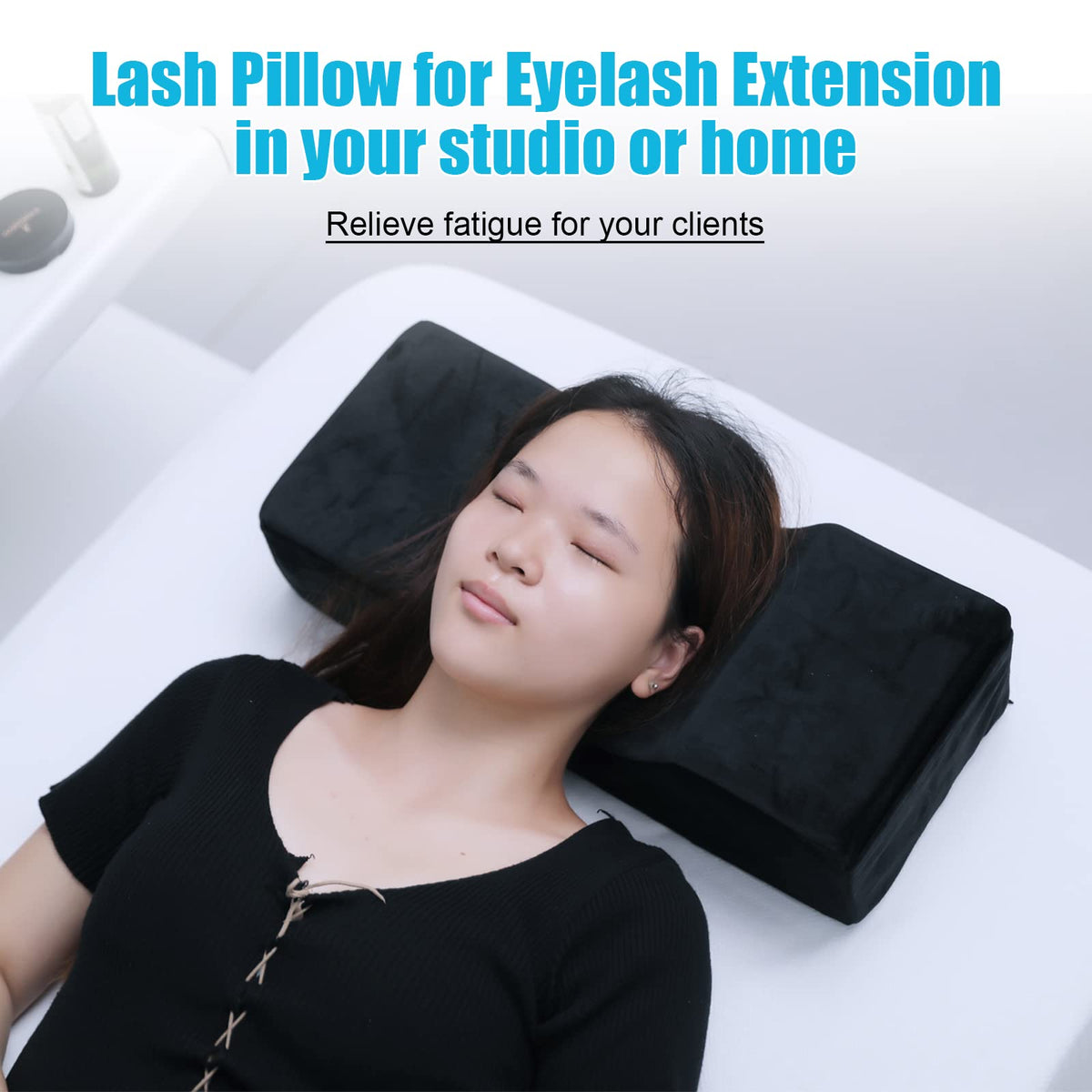 Toymay gift-ready pillow for beauty sessions, adding comfort during lash grafting.