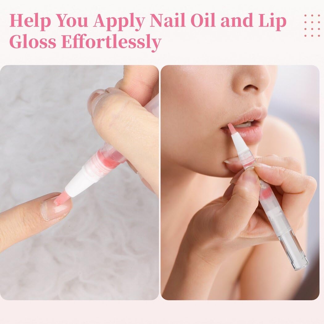 Toyosport empty nail oil pen with a brush tip for quick touch-ups.