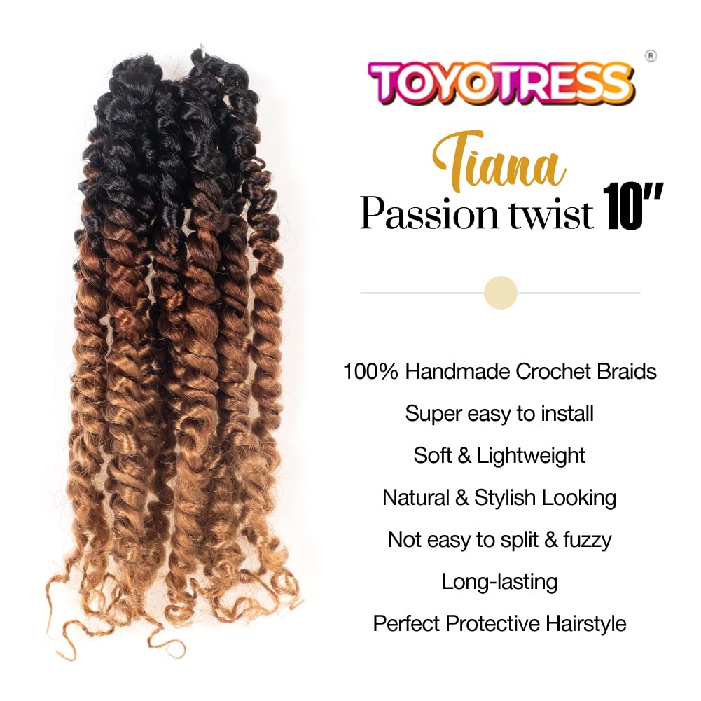 Close-up of pre-twisted crochet braid detail from Toyotress Tiana
