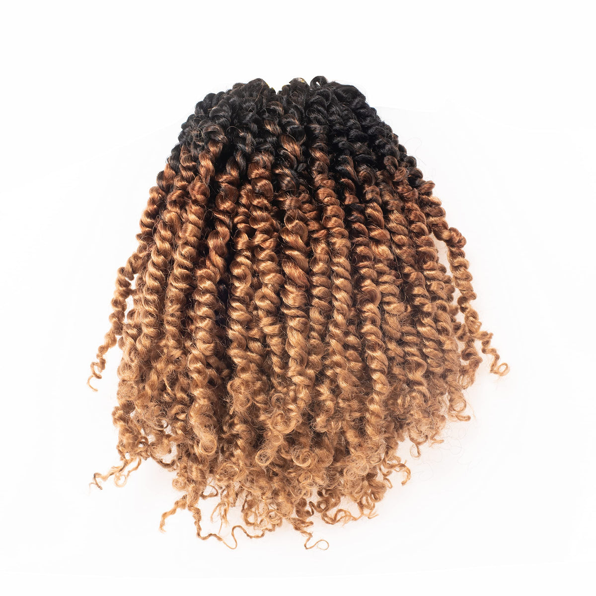 Model wearing the Toyotress Tiana Passion Twist 10in ombre shade