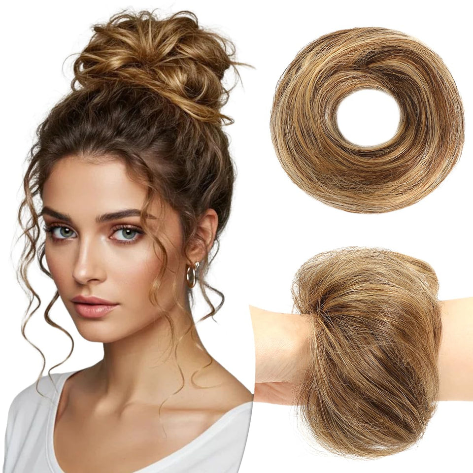 Tozoie 2Pcs messy bun hair piece pack blends naturally with your hair for quick styling