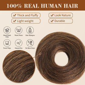 Tozoie medium brown shade matches mid-tone hair beautifully for many styles.