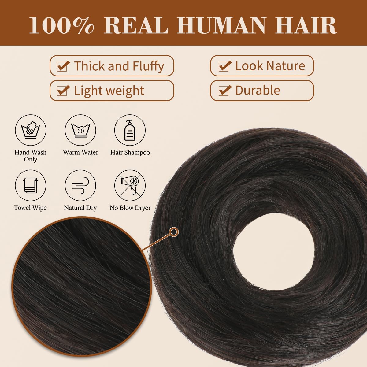 Tozoie messy bun hair piece color shade guide helps matching shade