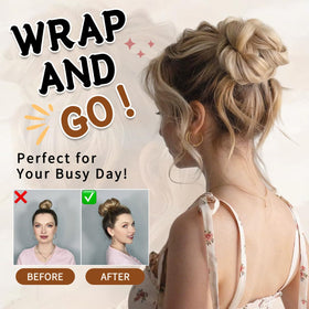 Tozoie bun wrap-in-use demonstrates secure elastic band for flexible sizing