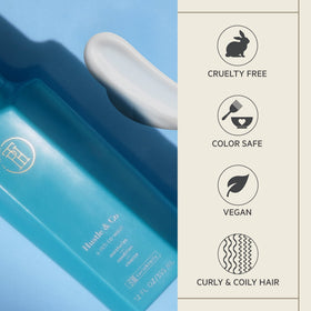 TPH by Taraji Hustle & Co Co-Wash foam and lather image suggests rich hydration.