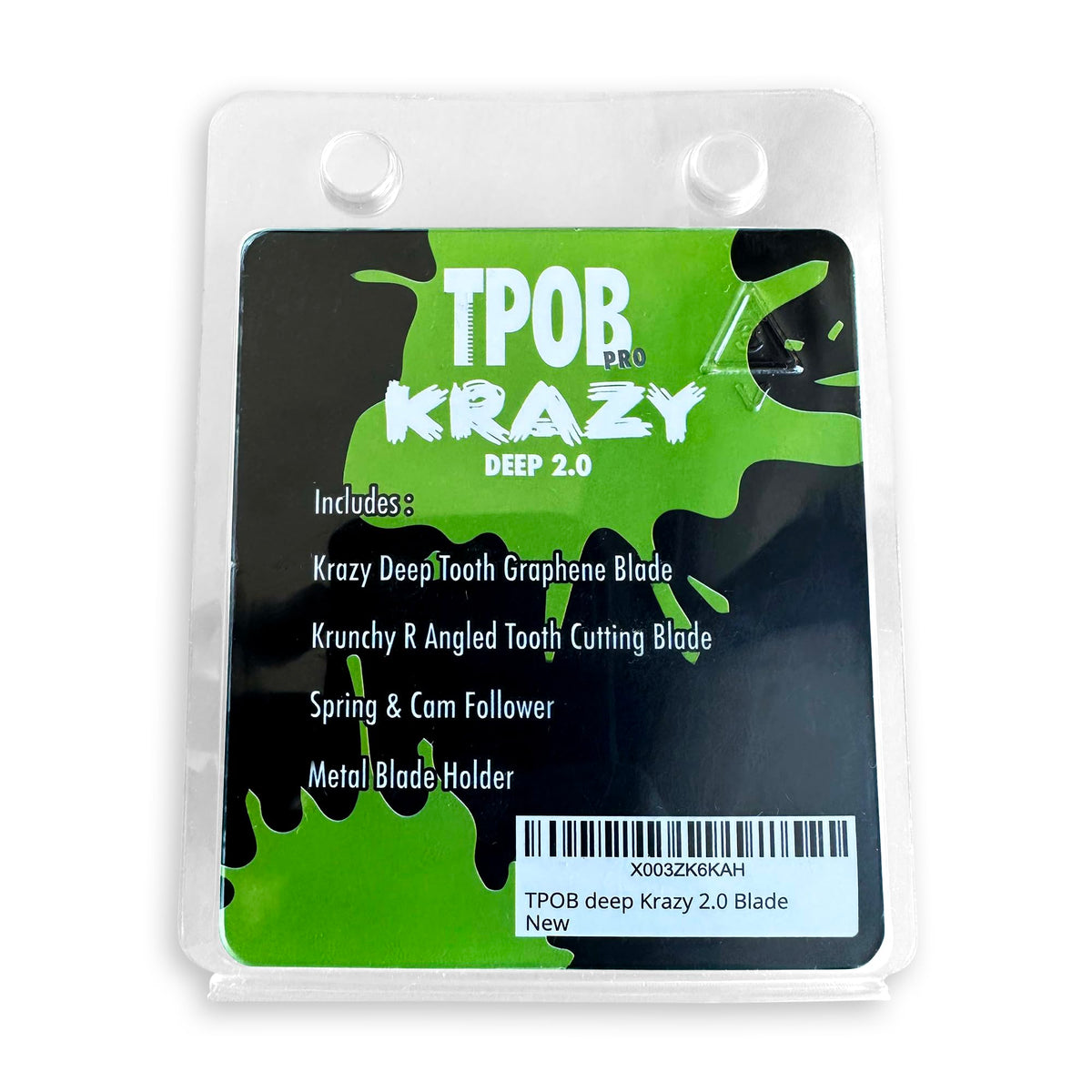 TPOB Krazy Deep blades highlighting 90 Rockwell hardness for durability.