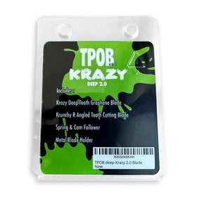 TPOB Krazy Deep blades highlighting 90 Rockwell hardness for durability.