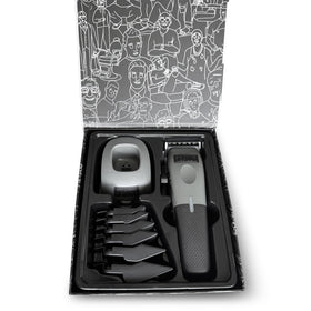TPOB Mini Play grey includes six guide combs for styling.