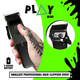 TPOB Mini Play grey oil reservoir keeps blades ready longer.