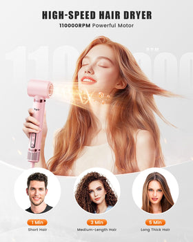 Tqcir temperature sensor protects hair with customizable heat options.
